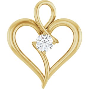 10K Yellow Gold  4.1 mm Round Pendant Mounting