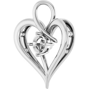 Sterling Silver  5.5 mm Round Pendant Mounting – image 4
