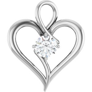Sterling Silver  6.5 mm Round Pendant Mounting
