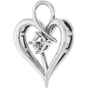 Continuum Sterling Silver  4.4 mm Round Pendant Mounting – image 4