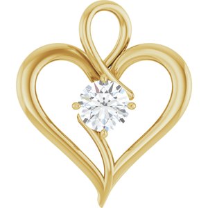 14K Yellow Gold  7 mm Round Pendant Mounting