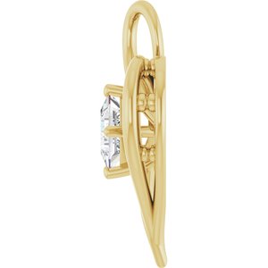 10K Yellow Gold  4.5 mm Square Pendant Mounting – image 5