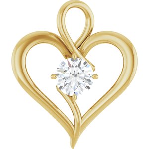 14K Yellow Gold  8 mm Round Pendant Mounting