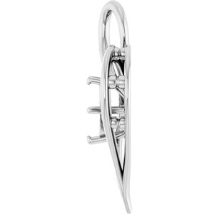 14K X1 White Gold  8 mm Round Pendant Mounting – image 6