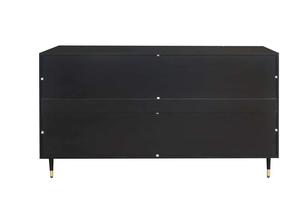 Accent Cabinet Black Lacquered Wooden Cabinet with 4 Glass Doors Sideboard Buffet Server Cabinet Storage Cabinet, for Living Room, Entryway, Hallway, Office, Kitchen and Dining Room