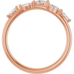 14K Rose 1/4 CTW Lab Grown Diamond Leaf Ring