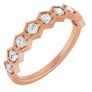 14K Rose Gold 3/8 CTW Lab-Grown Diamond Stackable Ring