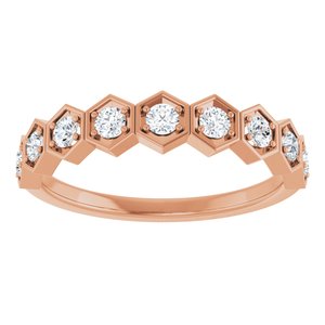14K Rose Gold 3/8 CTW Lab-Grown Diamond Stackable Ring