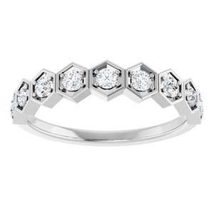 14K White Gold 3/8 CTW Lab-Grown Diamond Stackable Ring