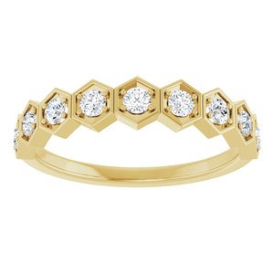 14K Yellow Gold 3/8 CTW Lab-Grown Diamond Stackable Ring