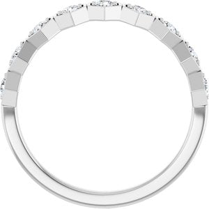 14K White Gold 3/8 CTW Lab-Grown Diamond Stackable Ring