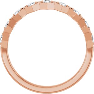 14K Rose Gold 3/8 CTW Lab-Grown Diamond Stackable Ring
