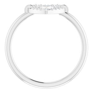 Platinum .07 CTW Natural Diamond Heart Ring