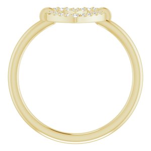 14K Yellow Gold .07 CTW Natural Diamond Heart Ring
