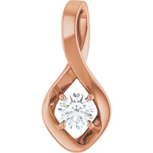 14K Rose Gold 4.8 mm Round Pendant Mounting