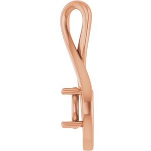 14K Rose Gold 6.5 mm Round Pendant Mounting – image 6