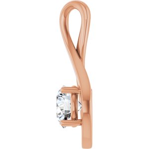 14K Rose Gold 6.5 mm Round Pendant Mounting – image 5