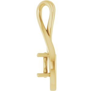10K Yellow Gold 6.5 mm Round Pendant Mounting – image 6