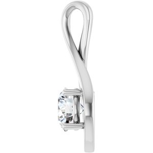 18K Palladium White Gold 6.5 mm Round Pendant Mounting – image 5