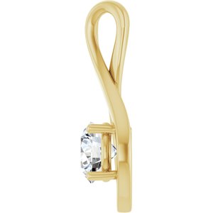 10K Yellow Gold 6.5 mm Round Pendant Mounting – image 5