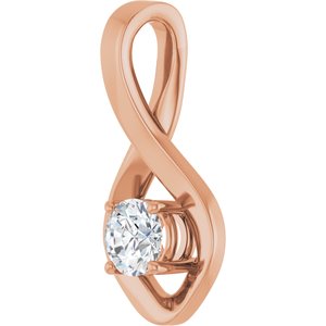 14K Rose Gold 4.8 mm Round Pendant Mounting – image 3