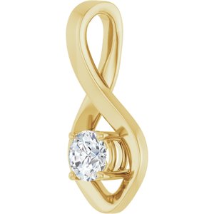 18K Yellow Gold 4.8 mm Round Pendant Mounting – image 3