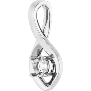 Continuum Sterling Silver 4.8 mm Round Pendant Mounting – image 4