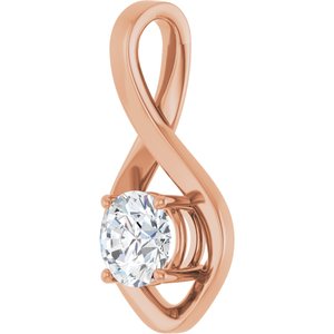 18K Rose Gold 6.5 mm Round Pendant Mounting – image 3