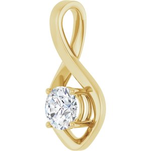 14K Yellow Gold 6.5 mm Round Pendant Mounting – image 3