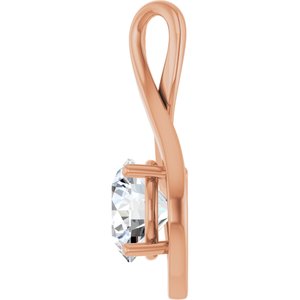 14K Rose Gold 9 mm Round Pendant Mounting – image 5