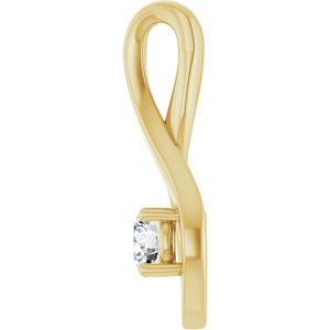 14K Yellow Gold 4.1 mm Round Pendant Mounting – image 5