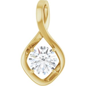 14K Yellow Gold 8.2 mm Round Pendant Mounting