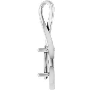 18K Palladium White Gold  11x9 mm Oval Pendant Mounting – image 6
