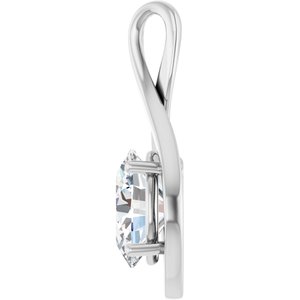 14K White Gold  11x9 mm Oval Pendant Mounting – image 5