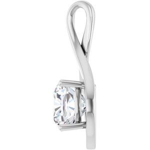 Continuum Sterling Silver  9 mm Cushion Pendant Mounting – image 5