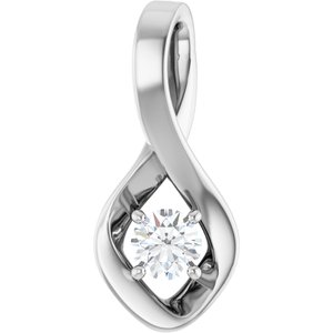 10K White Gold 4.1 mm Round Pendant Mounting
