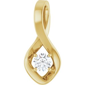 10K Yellow Gold 4.1 mm Round Pendant Mounting