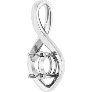 10K X1 White Gold 7.4 mm Round Pendant Mounting – image 4
