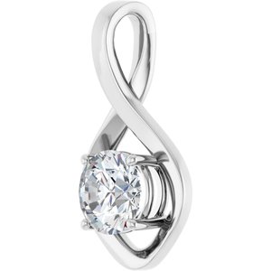 10K X1 White Gold 7.4 mm Round Pendant Mounting – image 3