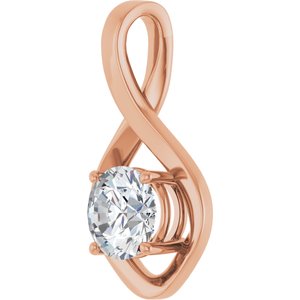 18K Rose Gold 7.4 mm Round Pendant Mounting – image 3