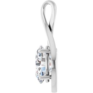 10K X1 White Gold  12x10 mm Oval Pendant Mounting – image 5