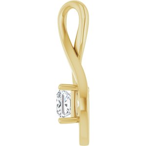 14K Yellow Gold  5 mm Square Pendant Mounting – image 5