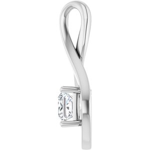 18K Palladium White Gold  5 mm Square Pendant Mounting – image 5