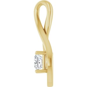10K Yellow Gold  4.5 mm Square Pendant Mounting – image 5