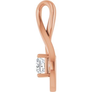 10K Rose Gold  4.5 mm Square Pendant Mounting – image 5