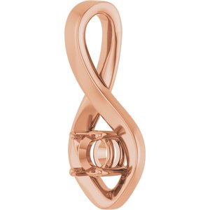 10K Rose Gold 4.4 mm Round Pendant Mounting – image 4