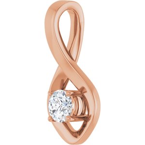 10K Rose Gold 4.4 mm Round Pendant Mounting – image 3