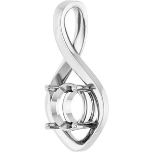 Continuum Sterling Silver 8.2 mm Round Pendant Mounting – image 4
