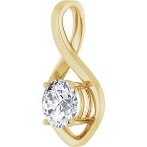 14K Yellow Gold 8.2 mm Round Pendant Mounting – image 3