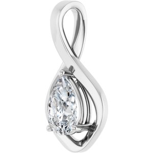 Sterling Silver  9x6 mm Pear Pendant Mounting – image 3